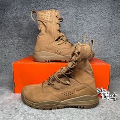 Item: Nike Sfb Field 2 8" Leather Tactical Boots Coyote Brown Men Style Code: Aq1202-900 Condition: 100% Authentic. Brand New Never Worn. Box Included With Missing Lid Size: 6.5 Men's = 8 Women's Color: Coyote Brown Seller Notes: -100% Trusted Seller. Your Satisfaction Is Very Important To Me! -Orders Before 11am Pst Will Ship Out Same Day; Orders After 11am Pst Will Ship Out Next Business Day, Guaranteed!(Special Requests Available, Please Ask!) -Shipping From California -Bundles Available!!! - Nike Slip-resistant Boots For Streetwear, Tactical Brown Hiking Boots, Brown Combat Boots For Outdoor Activities, Brown Combat Style Hiking Boots, Brown Combat Hiking Boots For Outdoor, Brown Combat Style Hiking Boots For Outdoor, Brown Tactical Work Boots For Outdoor Work, Tactical Brown Work Boots For Outdoor, Nike Work Boots With Vibram Sole For Hiking