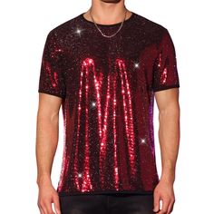 Wearing the shiny sequin short sleeves t-shirts can make your style fashion and outstanding. You can pair the short sleeves shiny t-shirts with leather pants, jeans jackets and casual shoes for a unique charming style. The glitter sequin tee tops are perfect for musical festivals, dance party, dates, nightclub, or other fashion events. Sequin Short, Sequin Tee, Fashion Events, Nightclub Party, Sequin Shorts, Fashion Event, Dance Party, Pants Jeans, Casual Fits