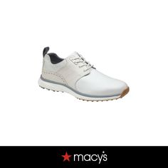 in stock White Sneakers With Ortholite Insole For Outdoor Activities, White Outdoor Sneakers With Ortholite Insole, White Sneakers With Ortholite Insole, Sporty White Golf Shoes With Ortholite Insole, White Cushioned Golf Shoes For Light Sports, White Round Toe Golf Shoes For Outdoor, Casual White Sneakers For Golf, Classic White Walking Sneakers, Functional White Golf Sneakers