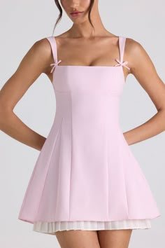 Short Coquette Dress, Pastel Pink Dress Short, Pink Dresses Short Casual, Fashion Design Clothes Ideas, Cute Valentines Day Outfits Casual, Pink Valentines Outfits For Women, Ingenue Style Outfits, Soft Pink Outfits Aesthetic, Dress Outfits Birthday