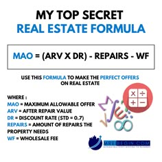 an ad for the real estate formula with text that reads, my top secret real estate formula