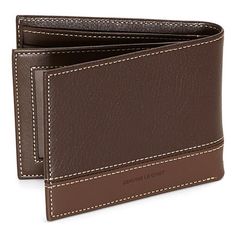 This Stafford men's bifold wallet is a sleek everyday style with extra storage capacity to stow all your small essentials. It's made from 100% leather with a glossed finish, contrast stitching, and multiple slots to hold your cards, cash, and an ID card. Wallet Type: BifoldFeatures: Extra CapacityCard Capacity: 10 SlotsClosure Type: Fold OverMeasurements: 3.1 Width/Inches, .8 Depth/Inches, 3.9 Length/InchesBase Material: 100% LeatherFabric Description: LeatherCare: Wipe CleanCountry of Origin: I Modern Trifold Wallet With Smooth Grain For Daily Use, Modern Brown Wallets With Rfid Blocking, Modern Brown Trifold Wallet With Rfid Blocking, Versatile Leather Wallet With Rfid Blocking, Versatile Leather Wallets With Rfid Blocking, Functional Leather Trifold Wallet For Daily Use, Versatile Leather Bifold Wallet, Functional Bifold Wallets For Business, Functional Bifold Wallet For Business