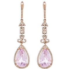 Pink Kunzite, Queen Style, Fine Diamond Jewelry, Semi Precious Gems, Diamond Dangle Earrings, Engagement Ring White Gold, Turkish Jewelry, Pink Jewelry, Women Diamond