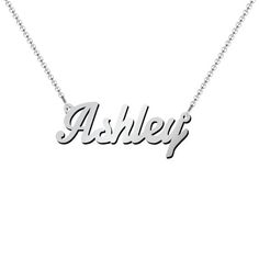 Sterling Silver Personalized Name Necklace Silver Sterling Silver Letter Name Necklace, Personalized Silver Stainless Steel Jewelry, Silver Stainless Steel Jewelry With Names, Custom Name Silver Necklace In Letter Shape, Customized Silver Letter Name Necklace, Silver Custom Name Necklace In Letter Shape, Personalized Silver Letter Necklaces, Custom Name Silver Letter Necklace, Silver Letter Necklace With Custom Name