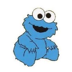 an image of the sesame character sitting down