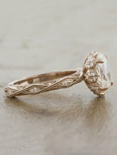 Unique vintage inspired engagement ring milgrain;caption:2.00ct. Oval Diamond 14k Rose Gold Engage Ring, Engagements Rings, Vintage Inspired Engagement Rings, Marquise Diamond Engagement Ring, Cute Engagement Rings, Engagement Ring Ideas, Future Engagement Rings, Antique Engagement Ring, Oval Diamond Engagement