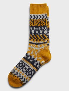 A soft sock in a breathable wool-blend with rib-knit openings and angled toe seams for a better, more comfortable fit.  Fits men's shoe sizes 8-12. Soft Sock, Men's Shoe, Winter Boots Women, Boot Socks, Men Shoes Size, Fair Isle, Winter Boots, Mens Fitness, Rib Knit