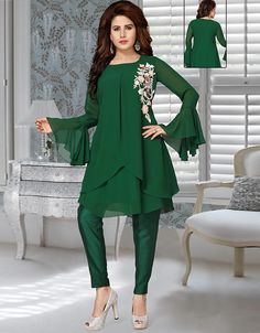 Green Georgette Partywear Salwar Kameez Latest Salwar with Bottom Pant Comfortable and Easy Wear Dress belongs to the embroidery work at the front and sleeves Hijab and band shown in the image can be bought separately Fabric: GeorgetteCare: Mild machine wash/ hand Cold Wash/ Dry cleanWe request customers to carefully choose the correct size and dress length referring to our size chart Bollywood Style Salwar Kameez With Embroidered Sleeves For Festivals, Bollywood Style Straight Kurta Set With Embroidered Sleeves, Elegant Diwali Dresses With Embroidered Sleeves, Elegant Dresses With Embroidered Sleeves For Diwali, Festive Bollywood Sharara With Embroidered Sleeves, Wedding Palazzo Set With Embroidered Sleeves For Eid, Bollywood Style Dresses With Embroidered Sleeves For Diwali, Wedding Sharara For Eid With Embroidered Sleeves, Embroidered Palazzo Set For Eid