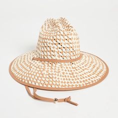 Worn Once Brim: 4.75in, Crown: 6.25, Circumference: 23.25 White Straw Summer Fedora, Adjustable White Straw Fedora, White Straw Sun Hat With Short Brim, White Straw Sun Hat With Flat Brim, White Flat Brim Straw Sun Hat, White Curved Brim Panama Hat For Spring, White Woven Hats For Vacation, White Woven Straw Hat For Spring, White Woven Fedora Straw Hat