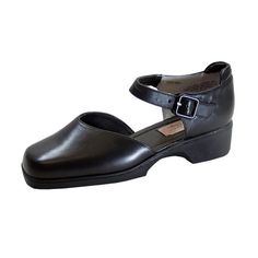 PEERAGE Leda women's extra wide width shoes, the perfect style that gets you through your day. This 1.5 inch low heel shoe features an open shank, an ankle strap with adjustable buckle, and leather upper to enhance breathability. Its outsole is made of durable and lightweight rubber material which gives you that comfortable fit and the support your feet need. **ATTENTION SHOPPERS** Find a large selection of Wide Width styles at our official retail website FAZPAZ . COM. Signup is Quick and Free, Wide Width Shoes, Low Heel Shoes, Black Leather Shoes, Perfect Style, Rubber Material, Shoes Black, Cute Shoes, Low Heels, Leather Shoes