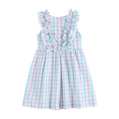 This Pink and Aqua Gingham Ruffle Bow Dress is perfect for any little girl looking to show off their style! With whimsical ruffle details, sweet white bows, and made in a beautiful classic gingham print she will be the center of attention! So, get ready to send your little one twirling in the most adorable dress around! Bow Dress, Playsuit Romper, White Bow, Gingham Print, Dress With Cardigan, Smock Dress, Dress With Bow, Christmas Shopping, Girls Shopping