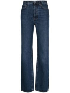 Find TOTÊME Classic Cut Straight-leg Jeans on Editorialist. indigo blue cotton high waist belt loops button fly fastening classic five pockets straight leg Dark Wash Straight Leg Jeans, Jeans Png, Blue Straight Jeans, Everyday Uniform, Indigo Jeans, Straight Cut Jeans, Dark Blue Jeans, Looks Chic, Blue Pants