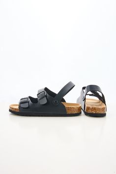 Experience unbeatable comfort and style with the Maibulun double strap slingback footbed sandal. The classic design provides maximum support and stability, making it the perfect choice for all-day wear. The stylish black adds a touch of classic to any outfit. Upgrade your footwear game with these must-have sandals. 0.59" inch heel Slip-on / buckle closure with secure slingback strap Hard Cushioned footbed Man-made leather upper Man-made lining EVA sole Adjustable Slingback Sandals With Cushioned Footbed, Adjustable Cushioned Slingback Sandals, Adjustable Slingback Footbed Sandals With Leather Footbed, Adjustable Slingback Leather Footbed Sandals, Black Double Strap Footbed Sandals With Textured Footbed, Comfortable Slingback Sandals With Double Adjustable Straps, Black Synthetic Double Strap Footbed Sandals, Double Strap Synthetic Slingback Sandals With Cushioned Footbed, Synthetic Double Strap Slingback Sandals With Cushioned Footbed