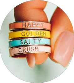 Everyday Personalized Enamel Jewelry, Gold Enamel Ring For A Gift, Gold Enamel Ring Perfect For Gifting, Personalized Enamel Jewelry For Everyday, Gold Enamel Ring Perfect For Gift, Trendy Personalized Gold Rings, Gold Enamel Anniversary Ring, Gold Enamel Ring For Anniversary, Anniversary Gold Enamel Ring