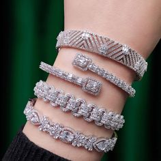 Sophisticated, subtle and contemporary. Watches, Jewelry & Accessories for Men and Women!  Keep being unique with 👉Cubic Zirconia Women's Bangles and Bracelets  Price: $ 23.48 & FREE Shipping  #jewelryforsale Grandmother Jewelry, Earrings Luxury, Stackable Bangles, Cubic Zirconia Bracelet, Bangle Ring, Silver Ring Set, White Bracelets, Popular Jewelry, Deco Jewelry