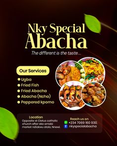 the flyer for ny special abacha