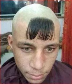 Bad Haircut Funny, Worst Haircut Ever, Haircut Memes, Haircut Fails, Ugly Hair, Barber Haircut, Bad Haircut, Corte De Cabelo Masculino, Edgy Hair