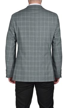 A rich plaid print distinguishes this woven sport coat that'll make a dapper statement to top off any look. Two-button closure Notched lapels Chest welt pocket; front flap welt pockets 70% polyester, 28% rayon, 2% spandex Dry clean Imported Semi-formal Plaid Outerwear With Hidden Button Closure, Plaid Semi-formal Outerwear With Hidden Button Closure, Plaid Outerwear With Hidden Button Closure For Semi-formal Events, Plaid Outerwear With Hidden Button Closure For Semi-formal Occasions, Plaid Sport Coat With Lapel Collar And Hidden Buttons, Plaid Blazer With Hidden Button Closure For Semi-formal Occasions, Plaid Blazer With Hidden Button Closure For Business, Plaid Single Breasted Sport Coat For Semi-formal Occasions, Plaid Single-breasted Sport Coat For Semi-formal Occasions