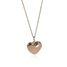 Tiffany & Co. Heart Locket Pendant In 18k Rose Gold Tiffany &Amp; Co. Luxury Heart-shaped Rose Gold Necklace, Elegant Yellow Gold Heart Necklace Keepsake, Elegant Yellow Gold Heart Necklace For Keepsake, Elegant Heart Necklace For Keepsake, Luxury Rose Gold Necklace For Valentine's Day, Elegant Heart Necklace For Valentine's Day Keepsake, Formal Heart Cut Rose Gold Necklace, Elegant Heart Charm Necklace For Keepsake, Elegant Heart Charm Necklace As Keepsake