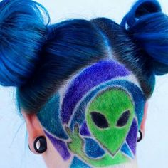 Silly Haircuts, Alien Hairstyles, Braid Hairstyle Ideas, Undercut Designs, World Hair