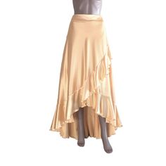 "It is made from soft and good quality Silk fabric. This is made to order in your measurements. Skirt length: 29\" x 42\" .It can be made longer or shorter. It is made with a zipper. You can choose other colors from the color chart. When you order please give me your measurements: 1: The length of the skirt from the top of the waistline to the bottom hem. 2: Waist ( where you want the waistline to be). 3: Hips ( around the fullest part) 4: And your color choice. *When you order will have a place Long Gold Bridesmaid Dresses, Bridesmaid Skirt, Maxi Rock, Bridesmaid Skirts, Blue Maxi Skirt, Skirt Silk, Silk Maxi Skirt, Chiffon Shawl, Evening Skirts