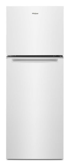 a white refrigerator freezer sitting on top of a counter next to a wall mounted dishwasher