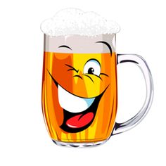 a beer mug with a smiling face on it's side and foamy inside