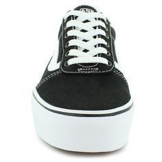 Versatile and stylish Vans Ward Platform. This laid-back style features Vans side stripe for classic style. These lace-ups also boasts a platform rubber outsole for lift.  canvas upperlace-up frontcushioned comfort insolefabric liningrubber traction outsole Casual Platform Lace-up Sneakers, Black Canvas Platform Sneakers With Laces, White-sole Cotton Platform Sneakers With Laces, White Sole Cotton Platform Sneakers With Laces, Low-top Cotton Platform Sneakers With Laces, Black Cotton Platform Sneakers With Vulcanized Sole, Sporty Platform Canvas Shoes With White Sole, Sporty White-sole Platform Canvas Shoes, Black Cotton Platform Sneakers With Rubber Sole