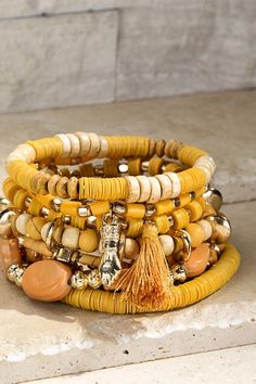 Assorted bead stretch bracelet set Elastic 10 Piece Necklace Designs Gold Indian, Motorcycle Hair, Womens Hair Accessories, Stretch Beaded Bracelets Diy, Heishi Jewelry, Stretch Beaded Bracelets, Womens Motorcycle, Hair Accessories Headband, Hair Accessories Storage