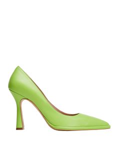 These Made-in-Italy pumps boast a sophisticated pointed toe and elegant spool heel. This model is produced in solid-color leather and comes complete with a leather sole that guarantees greater comfort. , Color: Acid green , Size: 8 Spool Heel, Nappa Leather, Made In, Women's Pumps, Soft Leather, Clothing And Shoes, Heel Height, Shoe Accessories, Bag Accessories