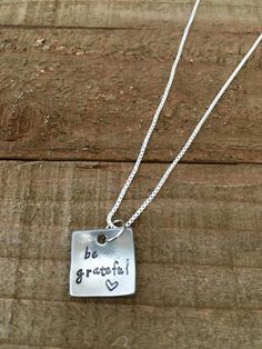 Being Grateful, See The Good, Hand Stamped Necklace, Gift For Family, Each Day, Gift Necklace, Hand Stamped, Family Friends, Pendant Necklaces