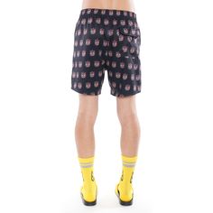 This Cult swim short is crafted from a lightweight, quick-drying polyester . These are the best swim trunks with a mesh lining pockets and rubber tipped drawstrings at the waist for a comfortable fit. This swim short features a allover printed Cult graphic. -100% Polyester -Regular swim short fit Black Swim Trunks With Built-in Shorts For Beachwear, Black Swim Trunks For Beach, Black Beachwear Swim Trunks Short Length, Black Short-length Swim Trunks For Beach, Black Short Length Swim Trunks For Beachwear, Black Short Length Swim Trunks For The Beach, Black Short Length Swim Trunks For Beach, Black Short Length Swim Trunks, Casual Nylon Swim Trunks For Poolside