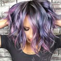 Metallic Rainbow by Guy Tang Metallic Hair Dye, Κούρεμα Bob, Guy Tang, Trendy Hairstyle, Easy Hairstyle, Funky Hairstyles