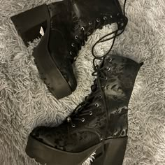 These Boots Were Won In An Online Auction From Whatnot Directly From Dolls Kill. Goth Shoes Vintage, High Heeled Goth Boots, Gorhic Shoes, Gothis Boots, Formal Goth Boots, Dark Fairy Core Shoes, Platform Shoes Boots Goth, Boots Gothic Women, Classy Goth Boots