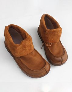 Brown Winter Leather Shoes With Leather Sole, Flat Leather Boots With Leather Sole, Comfortable Brown Closed Toe Boots, Winter Leather Shoes With Rubber Sole, Flat Suede Boots For Fall, Leather Flat Boots For Fall, Comfortable Brown Leather Boots, Comfortable Closed Toe Boots For Fall, Winter Leather Shoes With Flat Heel