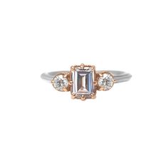 A champagne diamond is a perfect symbol to celebrate your life's moment. This piece is one of a kind. About this ring: Made in 14k rose gold and white gold Center Diamond: 1.01ct champagne emerald cut diamond (olive-brown, champagne tone) Accent Diamond: ~0.3ctw champagne round diamonds Clarity: SI1 Measurements: Top Width: 7mm, Width: 1.8mm Finger size 6, resizable 5-7 This piece is in stock and will take 2-3 days to ship. (Resizing may take extra 2-3days.) Thinking of using different metals or Heirloom Emerald Cut Diamond Ring For Proposal, Rose Gold Diamond Ring With Rose Cut Baguette, Classic Emerald Cut Sapphire Ring In Rose Gold, Classic Emerald-cut Rose Gold Sapphire Ring, Silver Diamond Ring With Radiant Rose Cut, Rose Gold Baguette Cut Ring With Rose Cut Diamonds, Emerald Cut Diamond Emerald Ring In Rose Gold, Rose Gold Emerald Ring With Diamond, Rose Gold Emerald Cut Single Diamond Jewelry