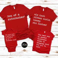 "Matching Elf Shirts, Funny Christmas Movie Quote Tees, Matching Family Elf T-Shirts 2022 Christmas Shirts Mama Papa Baby Matching Elf Tees This listing is for RED shirts. This listing is for ( 1 ) shirt of your choice: adult unisex tee, adult long sleeve unisex tee, youth tee, toddler tee, baby bodysuit, or baby tee. To order multiples, add your 1st choice to cart & click the title to return to listing and add your next shirt. You're joining nearly 17,000 happy customers when you buy from Zoe Creative Co™! We love to serve you by creating fun, comfortable apparel that is 5-star review-worthy! Every shirt we offer comes in different colors, sizes (from XS to plus sizes) and styles including unisex and women's tank tops, tees, sweatshirts, hoodies, long sleeves and kids / toddler t-shirts! Matching Family Grinch Shirts, Elf Movie Christmas Shirts, Christmas Matching Family Shirts, Funny Matching Christmas Shirts, Family Matching Holiday T-shirt With Letter Print, Family Matching Red Christmas Shirt, Red Family Matching Christmas Shirt, Family Matching Holiday Tops With Letter Print, Family Matching Letter Print Holiday Tops