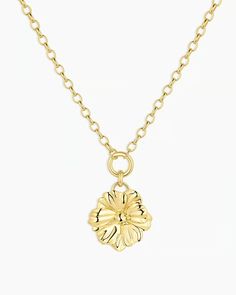 Camila Necklace – gorjana Yellow Gold Flower Charm Pendant Necklace, Yellow Gold Flower Charm Necklace, Yellow Gold Pendant Charm Necklace With Flower, Delicate Yellow Gold Jewelry With Flower Charm, Yellow Gold Flower Charm Necklaces, Yellow Gold Flower Necklaces With Charms, Yellow Gold Flower-shaped Necklaces With Charms, 14k Gold Flower Charm Necklace With Pendant, Feminine Flower Pendant Necklace With Delicate Chain