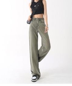 Available In Olive And Rust. Mom Jean Comfort Stretch 5 Pockets 28" Inseam 11 1/2" High Rise 99% Cotton. 1% Spandex Imported Green Full Length Jeans For Summer, Green Stretch Wide Leg Jeans, Green Non-stretch Straight Leg Jeans, Green Mid-rise Non-stretch Jeans, Green Jeans For Spring, Green Fall Jeans, Green Stretch Casual Jeans, Fitted Green Wide-leg Jeans, Fitted High Rise Green Jeans