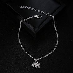 New Elephant Ankle Bracelet ~Choose from Stainless steel anklet chain or Silver plated anklet chain ~Anklet measures available in 9 inch, 10 inch, or 11 inch length plus has a 1 inch extender ~Elephant charm measures 1/2 inch wide ☆ Ships within 24 hours of purchase Monday-Saturday Adjustable Alloy Anklet As Gift, Adjustable Alloy Anklets For Gift, Silver Alloy Anklet As Gift, Adjustable Metal Dangle Anklets, Adjustable Metal Anklets Nickel Free, Adjustable Metal Nickel-free Anklets, Metal Dangle Anklets As Gift, Adjustable Dangle Anklets With Chain, Casual Silver Anklets For Gifting