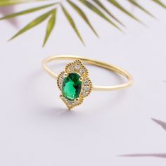 14k 18k 10k Gold Diamond Halo Art Deco Green Emerald Ring, Natural Emerald Gemstone Ring, Wedding Engagement Ring, Gemstone Jewelry Our rings are perfect choice for a Christmas, Mother's Day, valentine's day, birthday, wedding, anniversary, graduation, engagement, bridesmaid, and best friends gift. It's a good way to show appreciation to your mom, girlfriend, wife, grandmother, grandchildren, daughter, sister, best friend, boss or a co-worker. Also, a special treat just for yourself.   FEATURES Luxury Gold Emerald Ring For Wedding, Exquisite 14k Gold Cluster Ring, Fine Jewelry In Yellow Gold For Marriage, Fine Yellow Gold Jewelry For Marriage, Luxury Cubic Zirconia Birthstone Wedding Ring, Green 14k Gold Promise Ring, Luxury 14k Gold Emerald Wedding Ring, Elegant 14k Gold Birthstone Ring With Emerald Cut, Elegant 14k Gold Emerald Cut Birthstone Ring