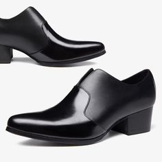 Introducing the ChicLux Embossed Pointed Toe Slip-on Dress Shoes, the epitome of elegance and sophistication. Crafted with the finest quality genuine leather, these shoes are a testament to luxury and style. Elevate your style game with the ChicLux Embossed Pointed Toe Slip-on Dress Shoes and make a lasting impression wherever you go. Business Slip-on Heels With Pointed Toe, Business Leather Slip-on Shoes With Low Heel, Office Leather Shoes With Closed Toe, Classic Evening Slip-on Court Shoes, Elegant Slip-on Dress Shoes For Business, Elegant Slip-on Oxfords For Formal Occasions, Elegant Black Patent Leather Monk Strap Shoes, Black Slip-on Dress Shoes For Formal Occasions, Business Court Shoes With Leather Sole And Low Heel