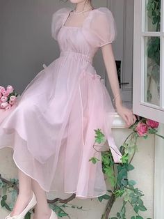 Item Code : YM1503 Color : As Photo Size(cm): S,M,L,XL,2XL The size is measured by hand, and that error of 1-3 cm is within the normal range! Pink Backless Dress, Puff Sleeve Long Dress, Pink Princess Dress, Sleeve Long Dress, Backless Dress Summer, Puff Sleeve Dresses, Sweet Lolita, Fairy Dress, Puffed Sleeves Dress