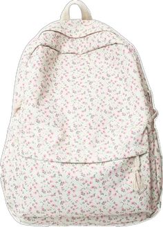 Casual Large Capacity Backpack For Spring, White School Backpack For Spring, Spring Casual Student Backpack, Casual Student Backpack For Spring, Cute Everyday Backpack For Spring, Pink Bags For Spring, Spring Pink Student Bags, Pink Student Bag For Spring, Pink Student Backpack For Spring