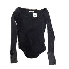 Long Sleeve, Very Soft, Wide Neck. Washed Black Cotton Tops For Winter, Black Long Sleeve Top For Everyday Fall Wear, Washed Black Long Sleeve Tops For Fall, Long Sleeve Washed Black Top For Fall, Black Stretch Long Sleeve Top For Everyday, Stretch Black Long Sleeve Top, Casual Washed Black Tops For Fall, Black Long Sleeve Everyday Tops, Black Long Sleeve Top For Everyday