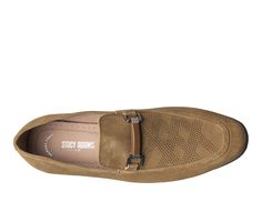 Dress up your summer look with the Stacy Adams Wydell Moc Toe Bit Slip On. Made with soft leather and suede upper on a modern stacked heel. Featuring breathable leather linings and a Memory Foam footbed, the Wydell is as comfortable as it is stylish. Soft leather and suede upper, Slip on entry, Flat heel, Moc Toe, Fully cushioned, leather covered insole with Memory Foam for all-day comfort, Durable rubber outsole | Men's Stacy Adams Wydell Dress Loafers in Tan Suede Size 13 Suede Loafers With Suede Lining For Summer, Summer Suede Loafers With Suede Lining, Fitted Leather Loafers For Summer, Slip-on Suede Loafers For Summer, Summer Suede Slip-on Loafers, Summer Slip-on Suede Loafers, Summer Leather Loafers, Classic Suede Loafers For Summer, Classic Suede Summer Loafers