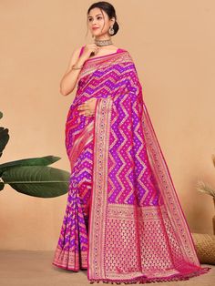 Banarasi Silk Party Wear Saree Product Details: Multicolor color Saree in Banarasi Silk fabric with Weaving, Zari work SKU: 1964191 Fabric: Banarasi Silk Work: Weaving, Zari Color Family: Multicolor Style: South Occasion: Party Wear, Traditional Saree Dimension: 530 Cm x 110 Cm ( L x W) Blouse Length: 80 Cm Approx Washing Instruction: Dry Wash Blouse Length:80 Cm Approx(we provide stitched blouse at extra cost @ 15US$) You can send us the measurement through email.  Otherwise we will send Unstit Festivals Brocade Pre-draped Saree With Pallu, Multicolor Pre-draped Saree With Zari Work For Puja, Multicolor Pre-draped Saree With Zari Weaving For Festive, Pink Bollywood Pre-draped Saree With Meenakari, Eid Multicolor Pre-draped Saree With Meenakari, Bollywood Style Multicolor Banarasi Silk Pre-draped Saree, Multicolor Art Silk Blouse With Bandhani Print, Multicolor Art Silk Bandhani Print Blouse, Pink Semi-stitched Traditional Wear For Festival