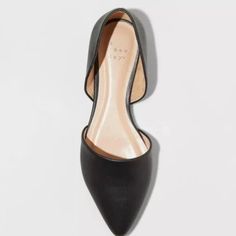 Size: 9.5 Brand New, Black, Pointed Ballet Flats Comfortable And Perfect For Dressing Up Or Down Pairs Easily With Jeans, Skirts, Dresses, Or Dress Pants Pointed Ballet Flats, Rebecca Black, Flat Color, Black Faux Leather, A New Day, Flat Shoes Women, New Day, Loafer Flats, Dress Pants