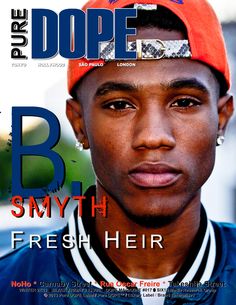 a young man wearing an orange hat on the cover of a magazine with his name