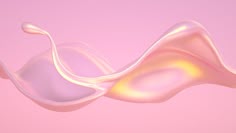 an abstract image of white and pink liquid on a light pink background, with the top half blowing in the wind